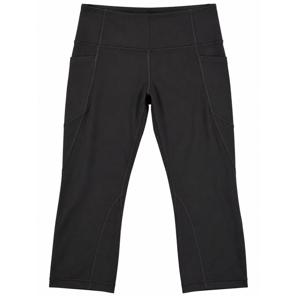 Athleta Salutation Stash Pocket Capri Black High Rise Leggings NWT Size Large